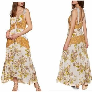 FREE People boho Lover Boy Tie Button Maxi Dress
